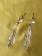 10Pcs 2.5"Clear Glass Prisms Teardrop Hangings Crystal Chandelier Lamp Part