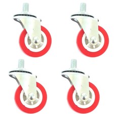 4 ruote Plastica ricambio carrello rotelle trasporto con vite girevole 50x21