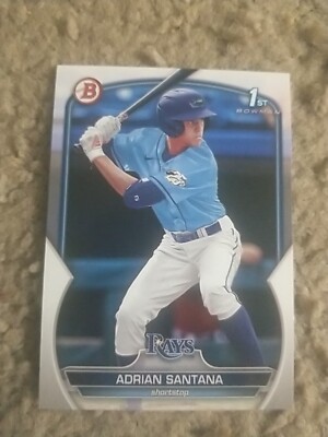 ADRIAN SANTANA 2023 1st BOWMAN DRAFT CARD BD130 TAMPA RAYS (FIRST PROSPECT BASE)