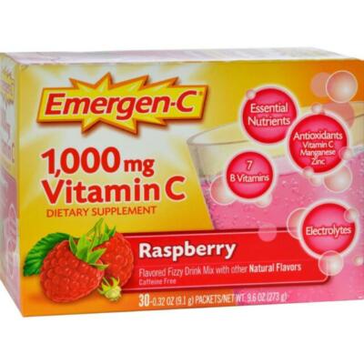 Emergen-C RASPBERRY 30pkt 1000mg VITAMIN C Immune Support antioxidants nutrients