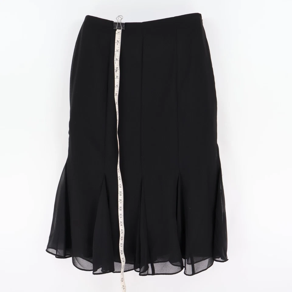 J.B.S. Midi Pencil Skirt Womens Size 6 Black Pleated Ruffle Hem Classy Business - Изображение 3 из 4