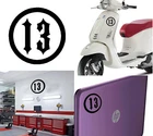 Number 13, Vinyl Decal Version 10