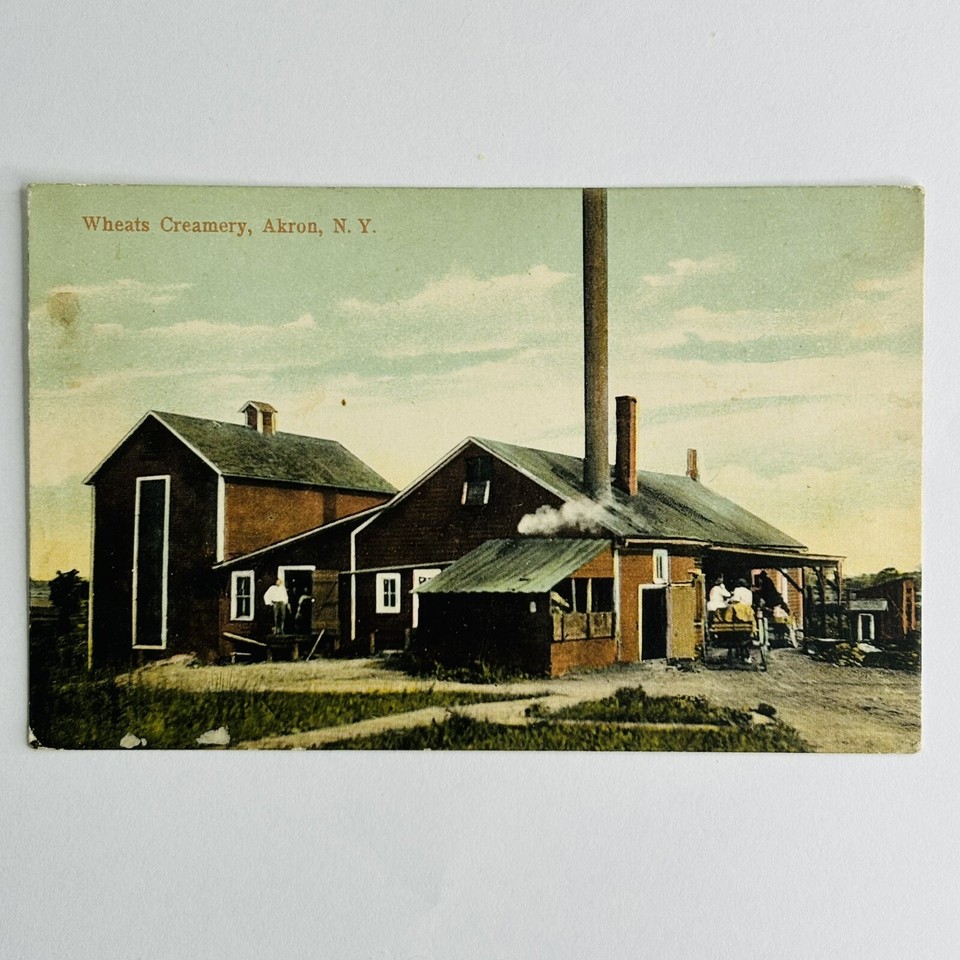 RARE Early 1900's Wheats Creamery in Akron New York NY Dairy Farm