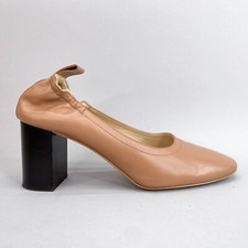 Everlane Shoe Womens 10 The Day Heel Brown Leather Block Heel Work Career Pump
