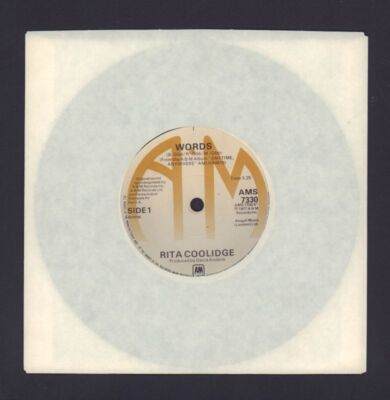 Rita Coolidge(7'' Vinyl)Words-A&M-AMS 7330-1977-Ex/Ex