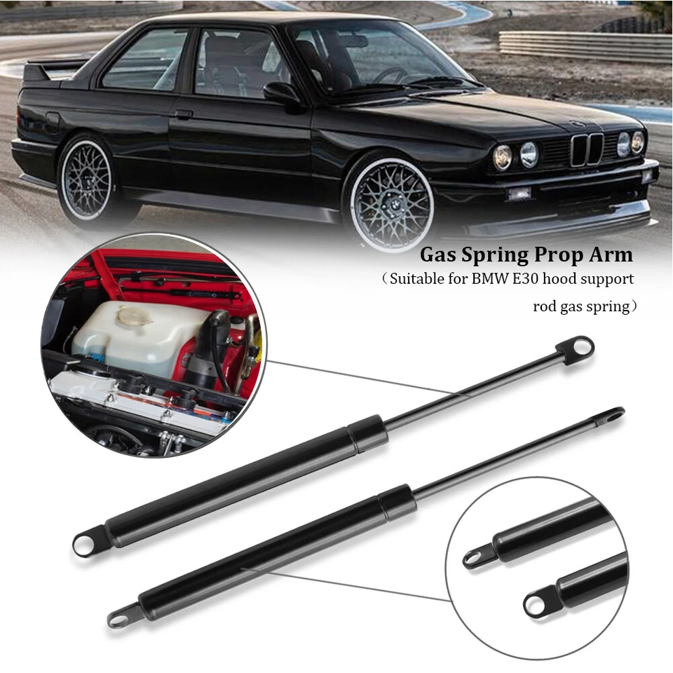 Para BMW 325i 325iX 1988-1991 cupé sedán 2X capó puntales de gas capó delantero soporte Foto 2 de 4