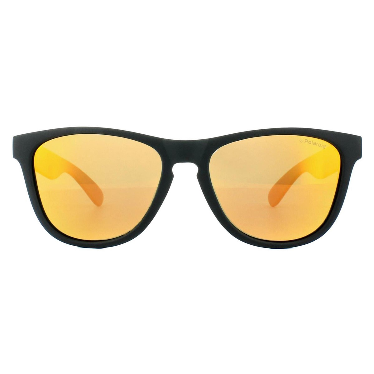 Polaroid Sunglasses P8443 9CA L6 Black Rubber Grey Red Mirror