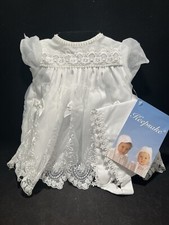 Keepsake Infant 2 Piece Christening Outfit Floral White Dress & Hat, 0-3 Mo.
