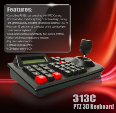 Tastatur Von Steuerung LCD Joystick 3D Ptz RS485 Speed Dome Pelco D Und P