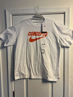 NWT Nike SB X Concepts Orange Lobster Medium Loose Fit White T-Shirt DR0642-100