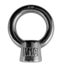 Stainless Steel 316 M10 Lifting Eye Nut Marine Grade 10mm