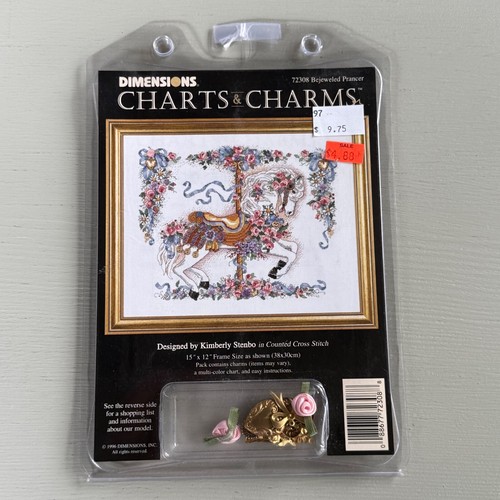 Dimensions Charts and Charms Cross Stitch Pattern Bejeweled Prancer Carousel