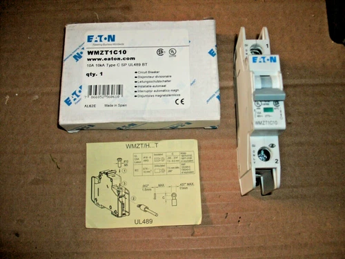 EATON WMZT1C10 10A 10kA 1 POLE 277VAC TYPE C CIRCUIT BREAKER - 80 AVAILABLE