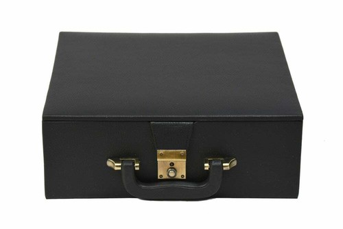 Storage Box Leatherette Coffer with Double Tray Fixed Slots for 3.75"-4.1"Pieces - Picture 5 of 6