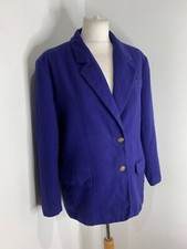 Avoca Collection blazer jacket L Large VGC blue wool classic vintage