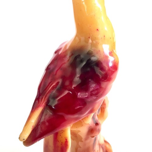 Vtg Large Red Yellow Parrot Bird Display Wax Candle Statue 9.4" Psychedelic - Picture 12 of 12