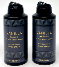 2 Bath  Body Works Vanilla Noir Deodorizing Body Spray Bergamot Patchioli  