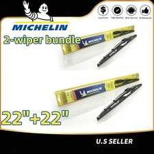 2 Michelin Wiper Blades Size 22 22 - High Performance -front Left Right