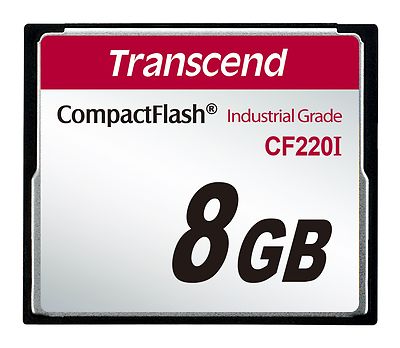 8GB Transcend Industrial Temperature Range CF220I 220X Ultra CompactFlash (SLC)