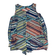 New Directions ND Womens Striped Sleeveless Blouse Shirt Size M Stretch Layered