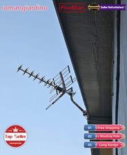 4K HDTV Outdoor Antenna VHF UHF 200 Mile with Mounting Hardware Flash Sale