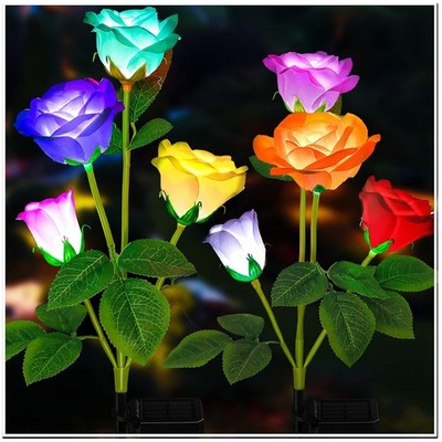 Multicolor Rose Garden Lights 2 Pack