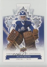 2017 Upper Deck Toronto Maple Leafs Centennial Blue Die-Cut Allan Bester 0y59
