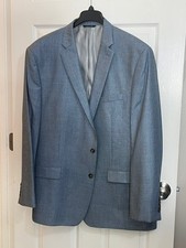 Ralph Ralph Lauren Silk Wool Birdseye Blazer 50L Blue Sport Coat Canada NWOT
