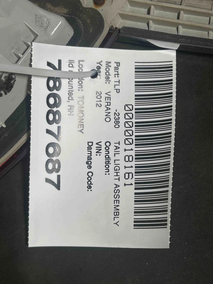 Fits 2012-17 Buick Verano Right Lid/Trunk Tail Light OEM:22985776 - Image 4 of 4