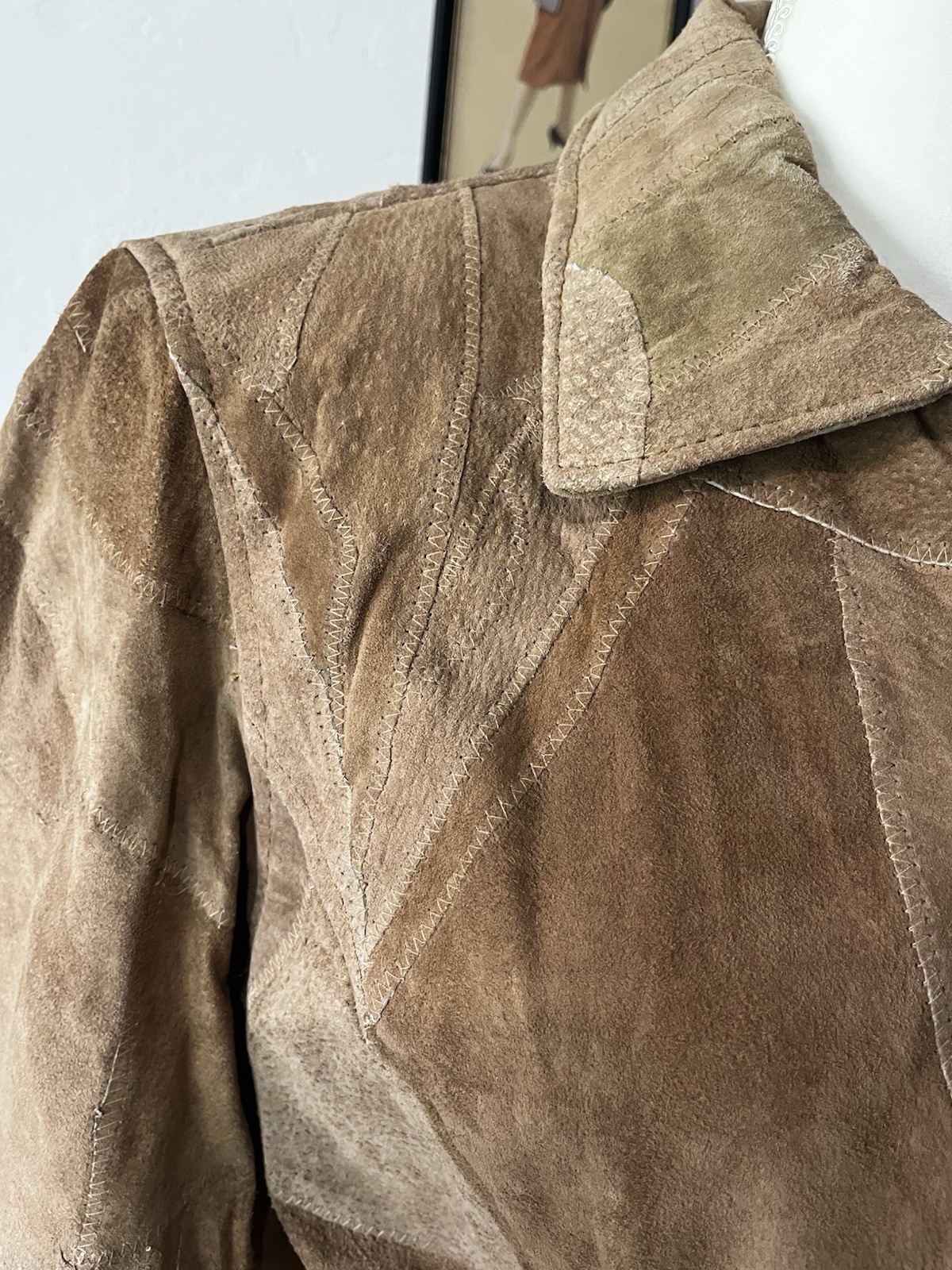 Womens Leather Works Patchwork Jacket - image 2