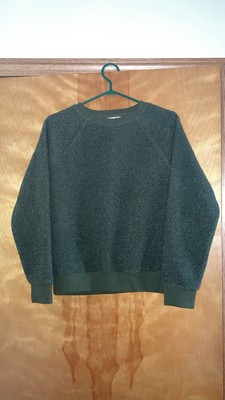 Universal Thread Pullover Sweater Women s Small Olive Green Fuzzy Shell Soft