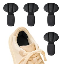 Back of Heel Cushion Pads, 4Pcs Mesh Adhesive Grips 2 Pairs, Black