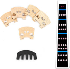 8-Piece Violin Set - 4/4 Full Size Violin, Maple Bridges, Rubber Mute, Dust-Free