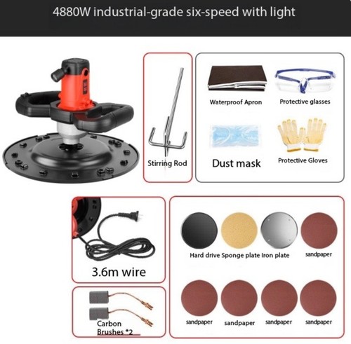 Hormigonera eléctrica 220V máquina pulidora de pared mortero de cemento - Imagen 10 de 10