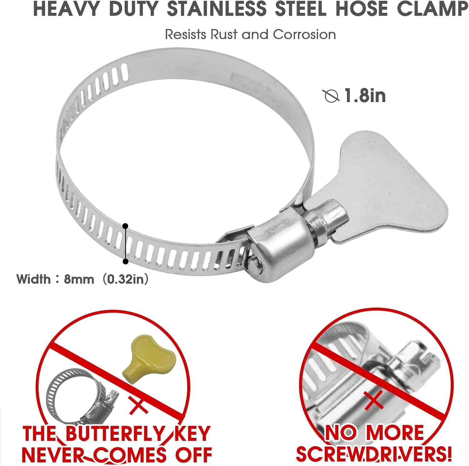 Universal Combo Pool Hose Adapter Replacement, 1-1/4" or 1-1/2", 3 Pack Fits Abo