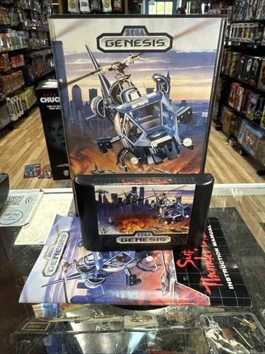 Super Thunder Blade with Case & Manual (Sega Genesis, Vintage Video game)