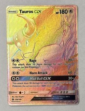 2017 Pokemon TCG Tauros GX Rainbow Holo Sun & Moon 156/149 Secret Rare on eBay