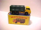 Vintage Matchbox Lesney No 4 Yellow & Green Diecast STAKE TRUCK Vehicle In Box