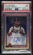 2021 Bowman 1991 Bowman Auto 27/30 Wander Franco #91B-WF PSA 9 MINT Auto 09an