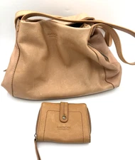 American Leather Co Brown Leather Liberty Shopper Tote Bag with Wallet