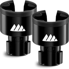 Integral Ultimate Car Cup Holder Expander with Adjustable Base - 2 Pack Black
