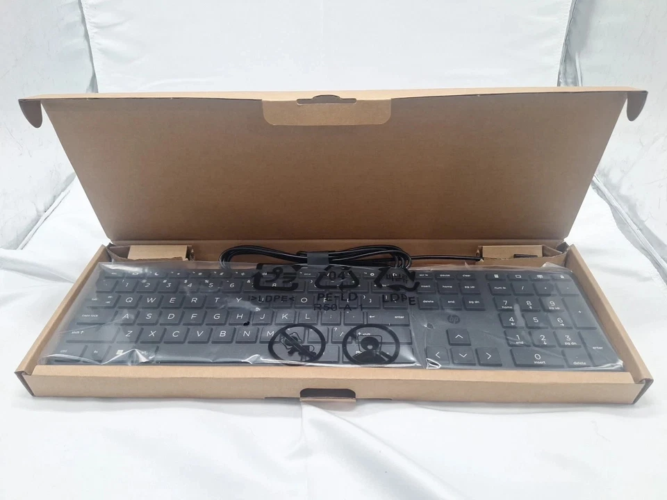 BRAND NEW HP Desktop 320K Slim Wired QWERTY Keyboard - Black - SEALED! OEM HP lz - Image 2 of 4
