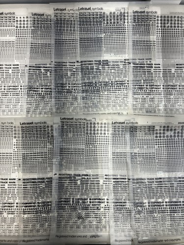 Letraset Symbols Registered Trademarks And Copyrights - 10 Sheets