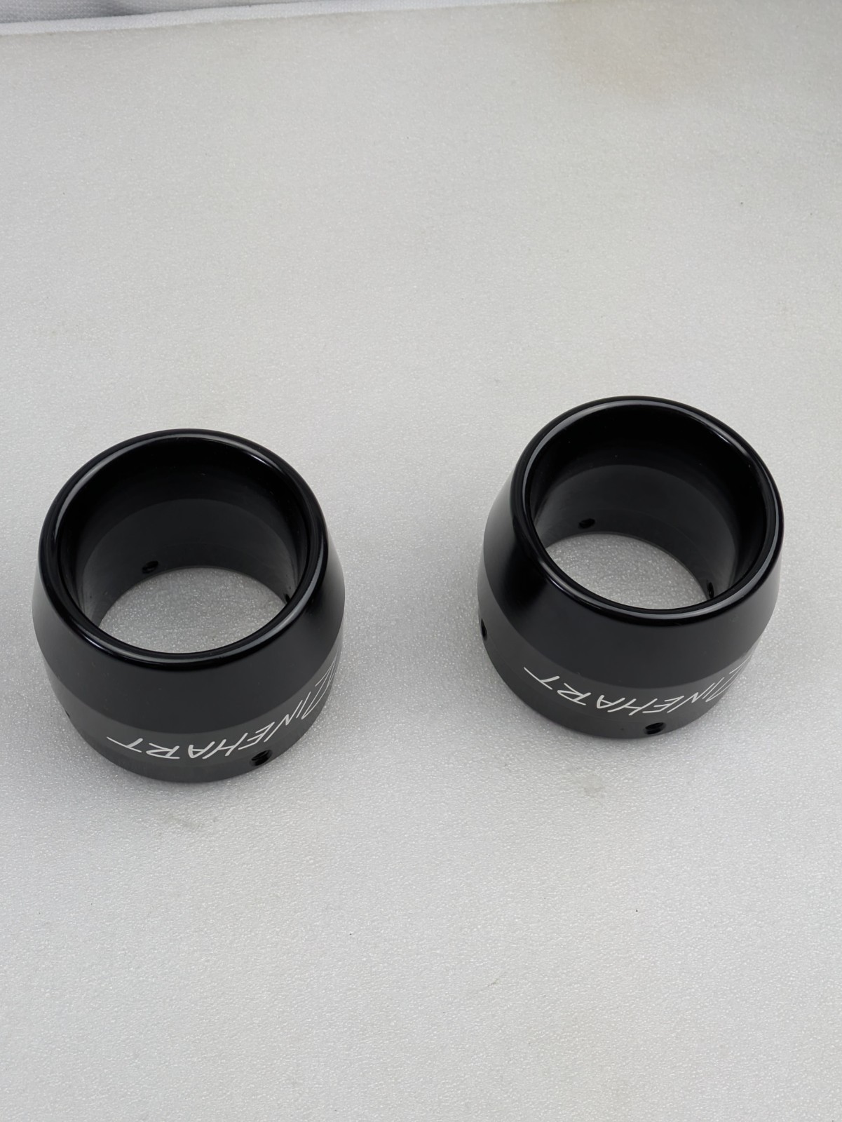 Rinehart Racing Black Exhaust End Caps For Harley Slip On Muffler 3.5" *NEW*