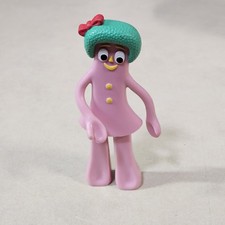 Gumby Girlfriend Minga Pink Plastic Vintage Bendy Toy Figure 4.5" 2001