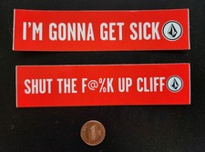 VOLCOM Surf Snowboard BMX Skateboard 2 Sticker Set Flawless NEW old stock  #46
