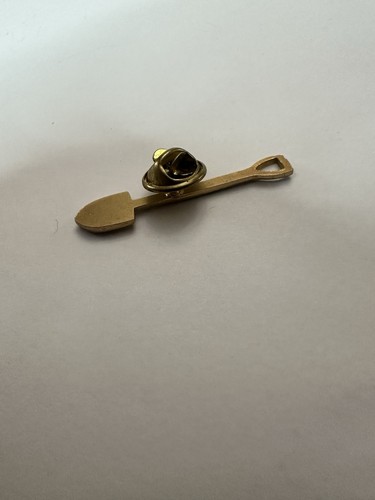 Vintage Tie Pin: Razor-Back Gold Tone Shovel Design Razorback, See Pics! Pin - Picture 4 of 6