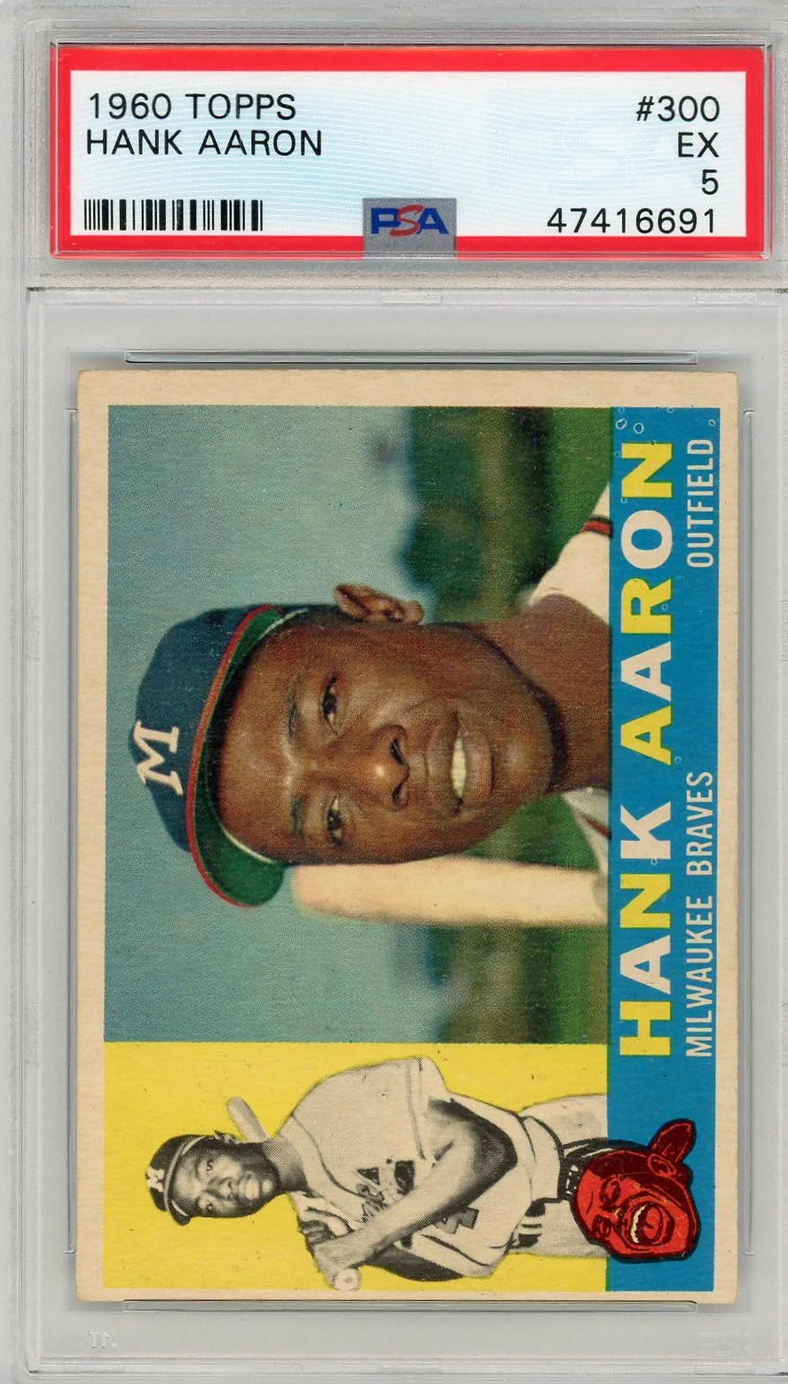 1960 Topps Hank Aaron #300 PSA 5