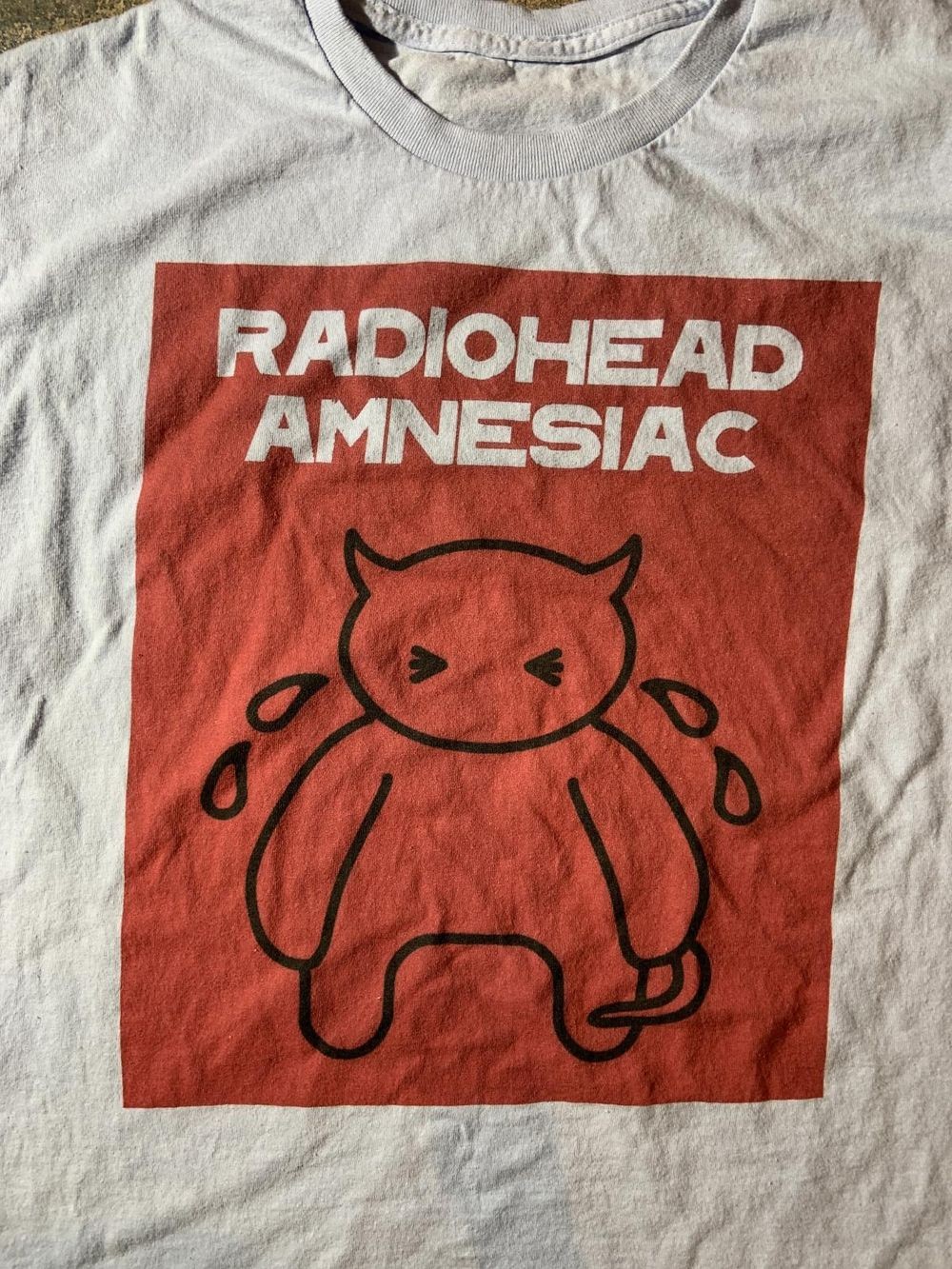 Rare Radiohead band 90s Remake short sleeve White T shirt vtg NH21890
