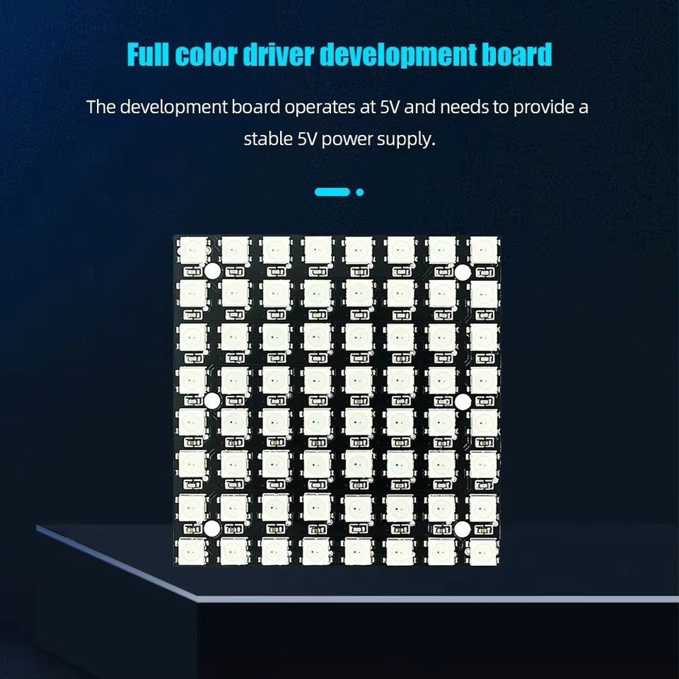WS2812 LED 5050 RGB 8x8 LED Matrix WS2812B 8x8 64-Bit Full Color 5050 ...